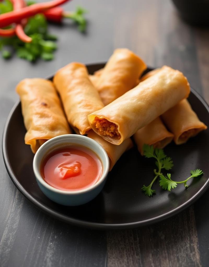 Crispy Thai spring rolls
